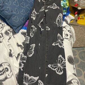 Charming Butterfly Print jeans